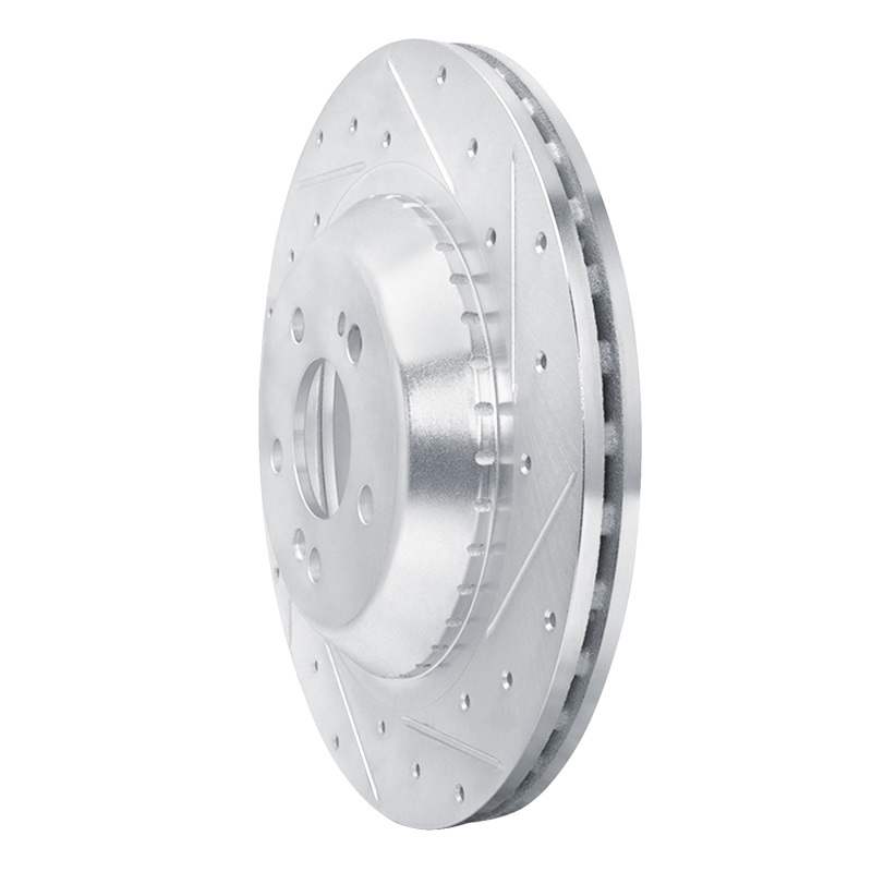 Mercedes-Benz S400 Brake Rotor (1) - Rear Right - R1 Concepts - Drilled & Slotted - Silver - `14-`21